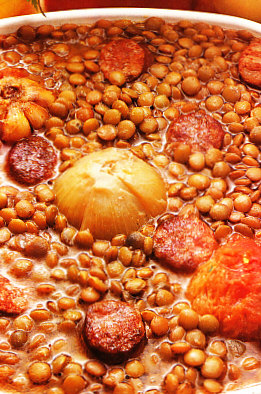 Lentejas estofadas con chorizo