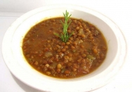 Lentejas guisadas con tocino