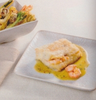 Libritos de bacalao rellenos de gambas