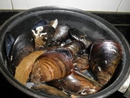 Los mejillones al vapor
