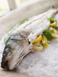 Lubina a la sal (microondas)