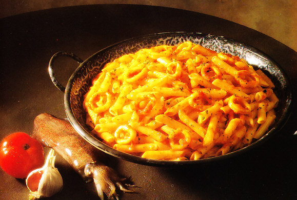 Macarrones con calamares