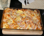 Macarrones en salsa blanca