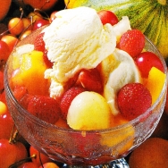 Macedonia con helado
