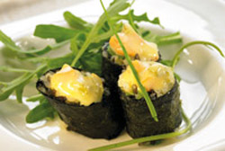Makis con tártara de mostaza y miel