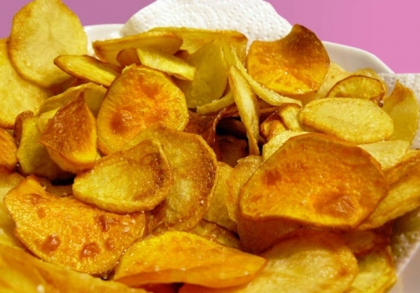 Chips de boniato y patata