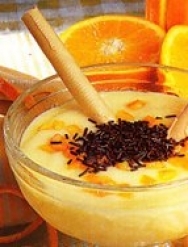 Crema pastelera con naranja y chocolate