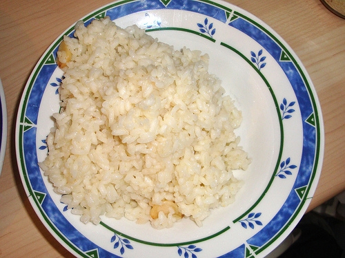 Gambas con arroz (salladeya de gambas)