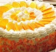 Pastel de naranja y nata