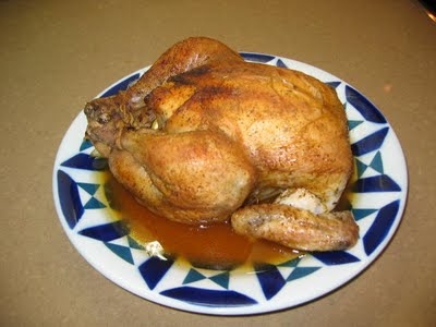 Pollo asado con laurel,tomillo y limón