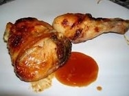 Pollo asado con salsa barbacoa