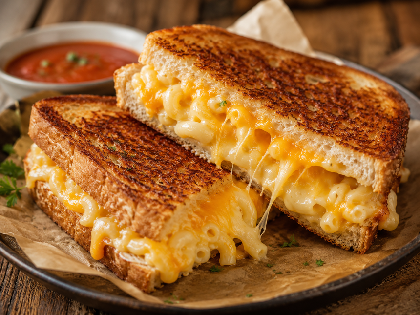 Sándwich de Mac and Cheese a la Parrilla