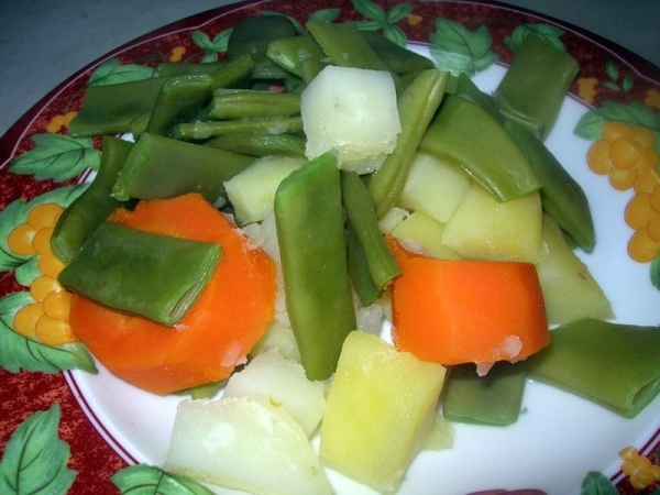 Verduras al vapor en Mycook
