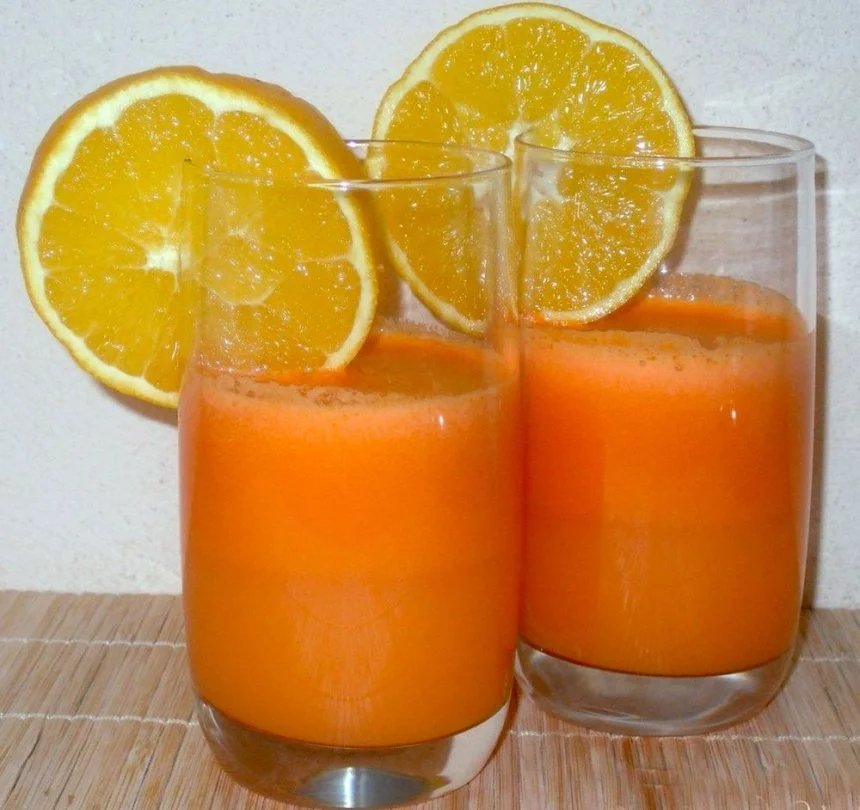 Zumo de naranja y zanahoria