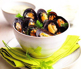 Mejillones a la crema