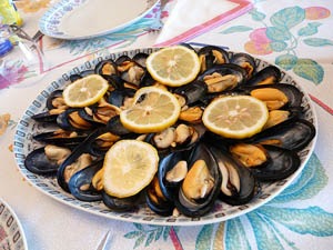 Mejillones al vapor