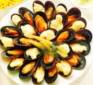 Mejillones con salsa de maíz