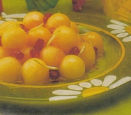 Melón con lima y granada