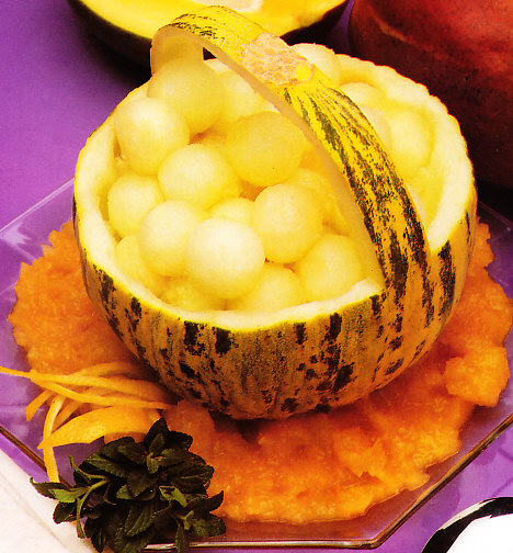 Melón helado con mango