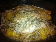 Merluza al horno navideña