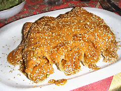 Merluza almendrada con calabaza