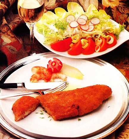 Merluza con crema de gambas