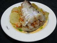Merluza con mariscos