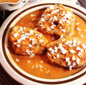Merluza en salsa rosa