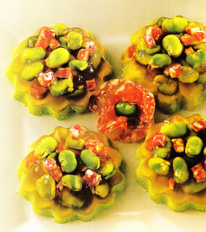 Mini aspic a las habas