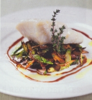 Morro de bacalao confitado con setas