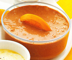 Mouse de chocolate y naranja