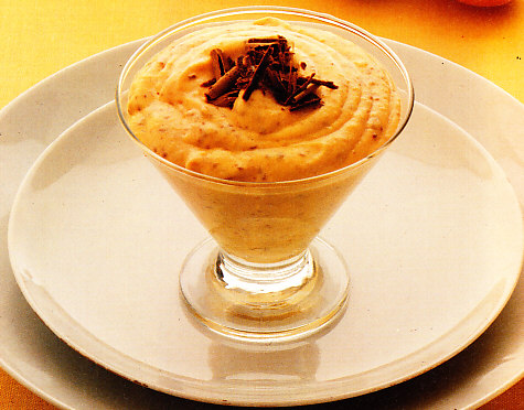 Mousse de albaricoque y chocolate