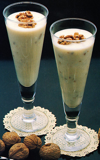 Mousse de café y nueces