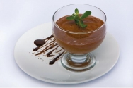 Mousse de chocolate con copos de espelta