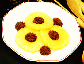 Mousse de chocolate con piña