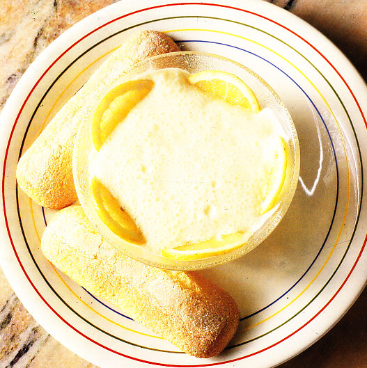Mousse de limón con soletillas