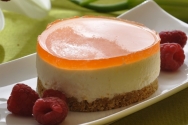 Mousse de queso  con mandarinas