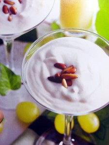 Mousse de uva moscatel