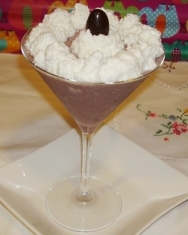 Mousse de uvas negras y requesón