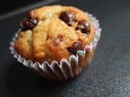 Muffins de banana con virutas de chocolate
