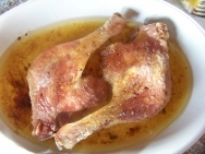 Muslos de pavo al cava