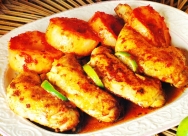 Muslos de pollo a la piña