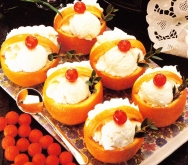Naranjas con helado