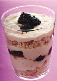 Natillas con moras