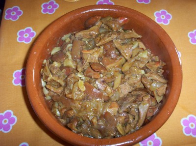 Níscalos con brandy