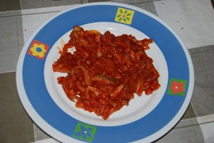 Níscalos con tomate