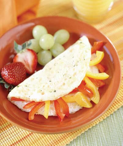 Omelet de pimientos rojos y amarillos