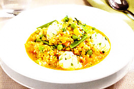 Paella de arroz integral