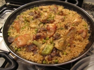 Paella de conejo