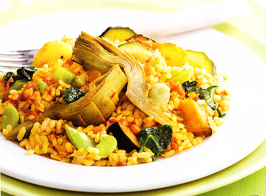Paella de verduras